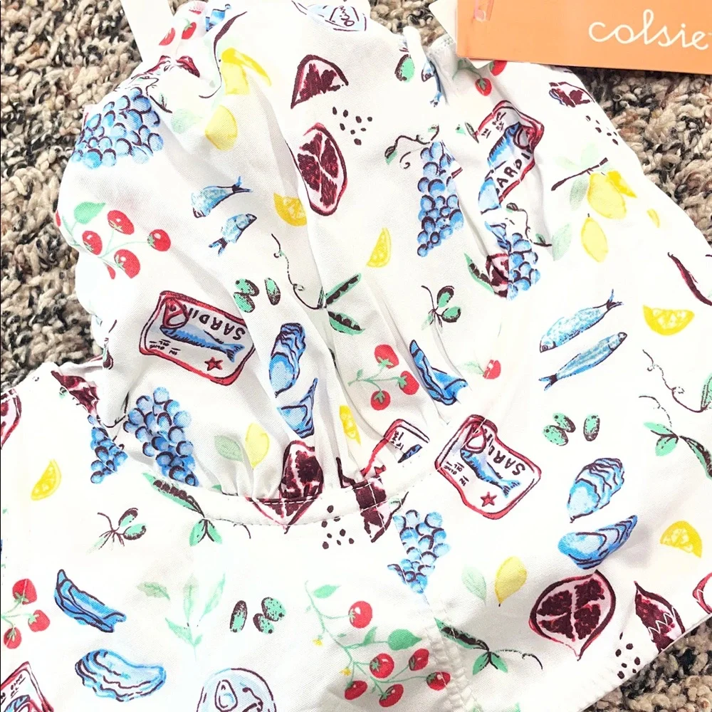 Colsie Colorful Sardine Patterned Bustier Bralette Size L | NWT - Picture 3 of 7